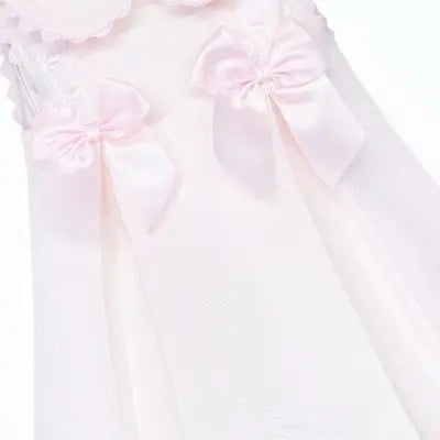 Baby Girls Pink Pleated Pique A Line Dress Dainty Delilah