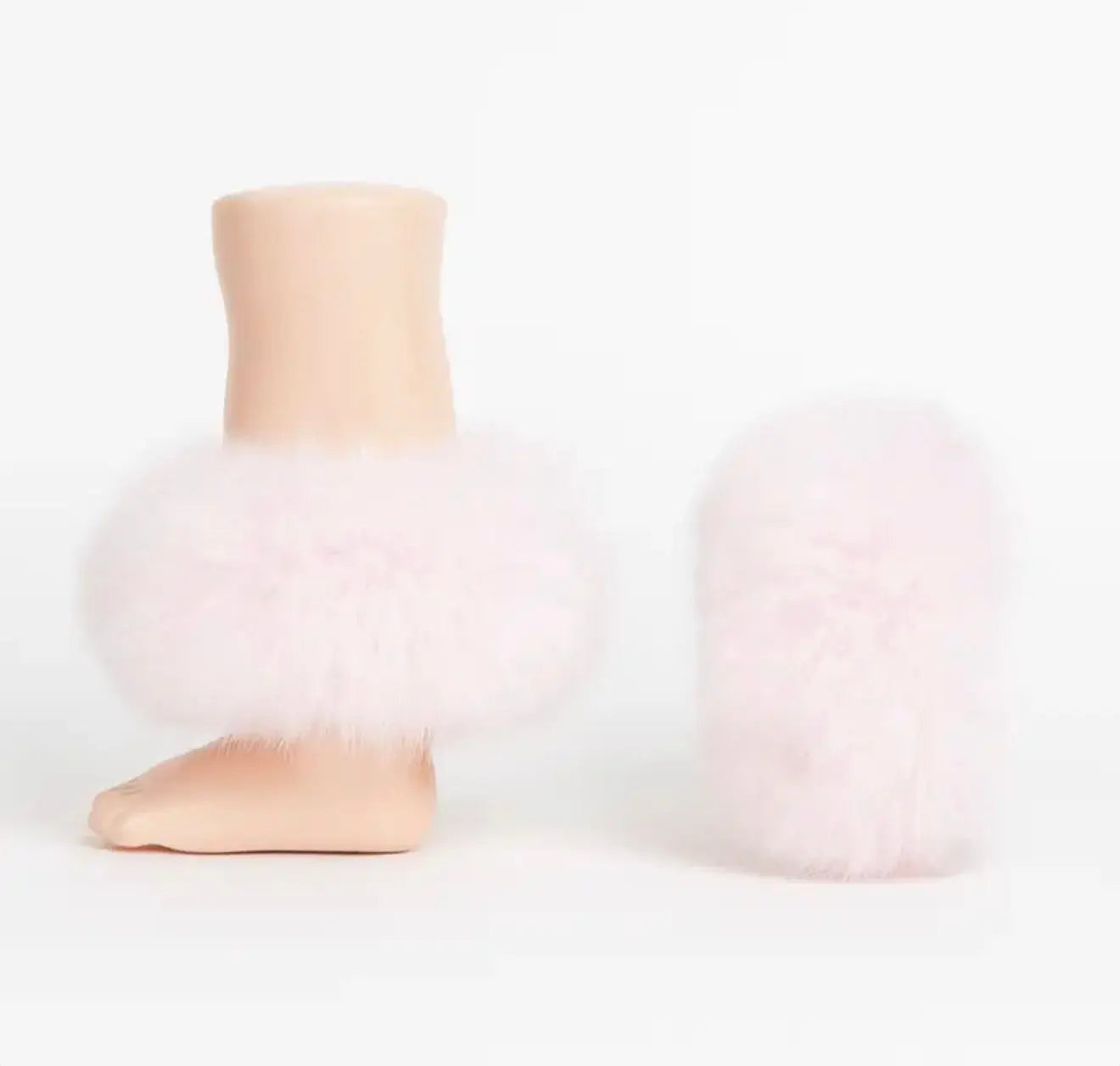 Baby Pink Fur Wrist / Ankle Cuffs Dainty Delilah