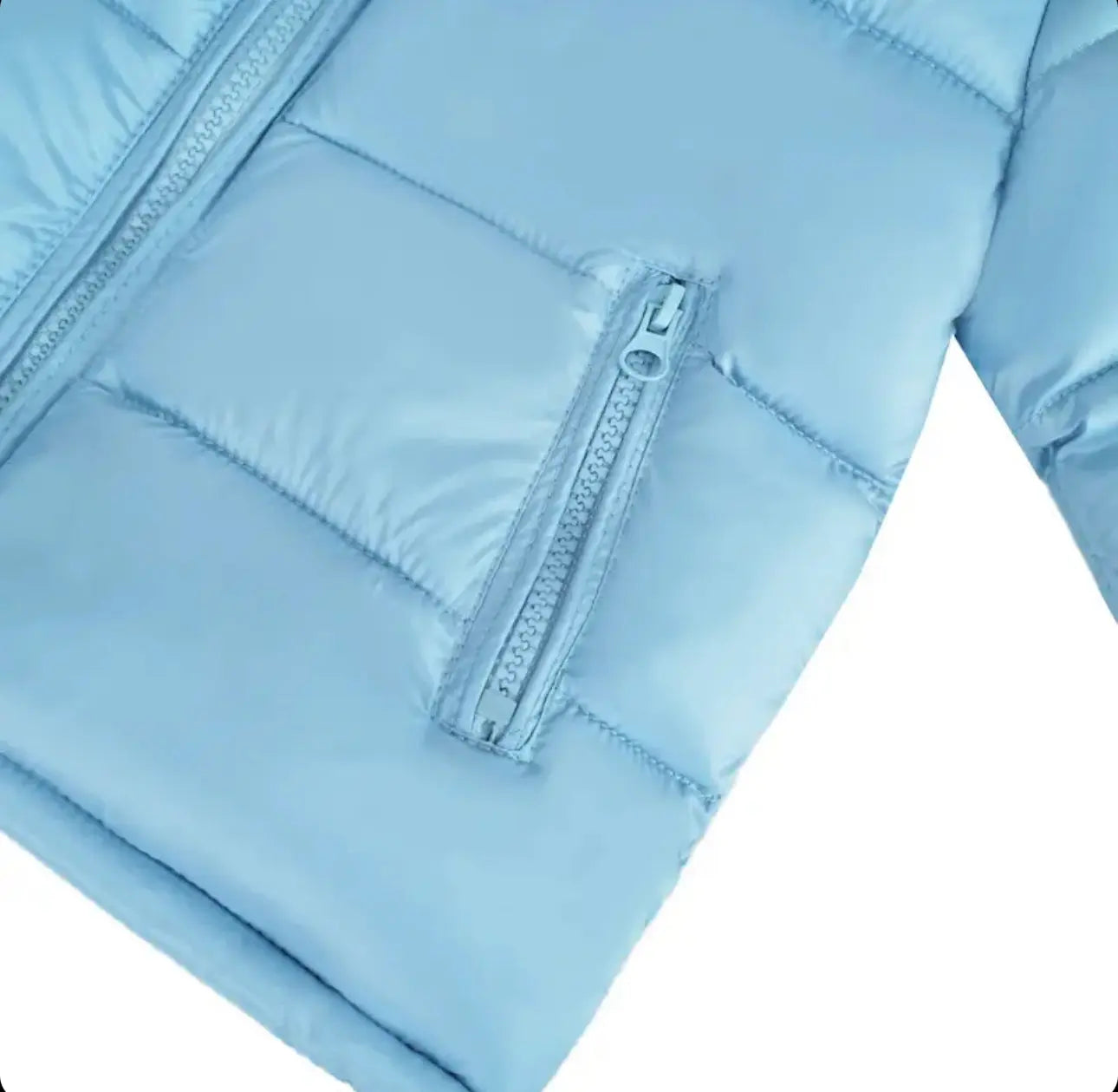 Ocean Blue Fur Hood Unisex Coat Dainty Delilah