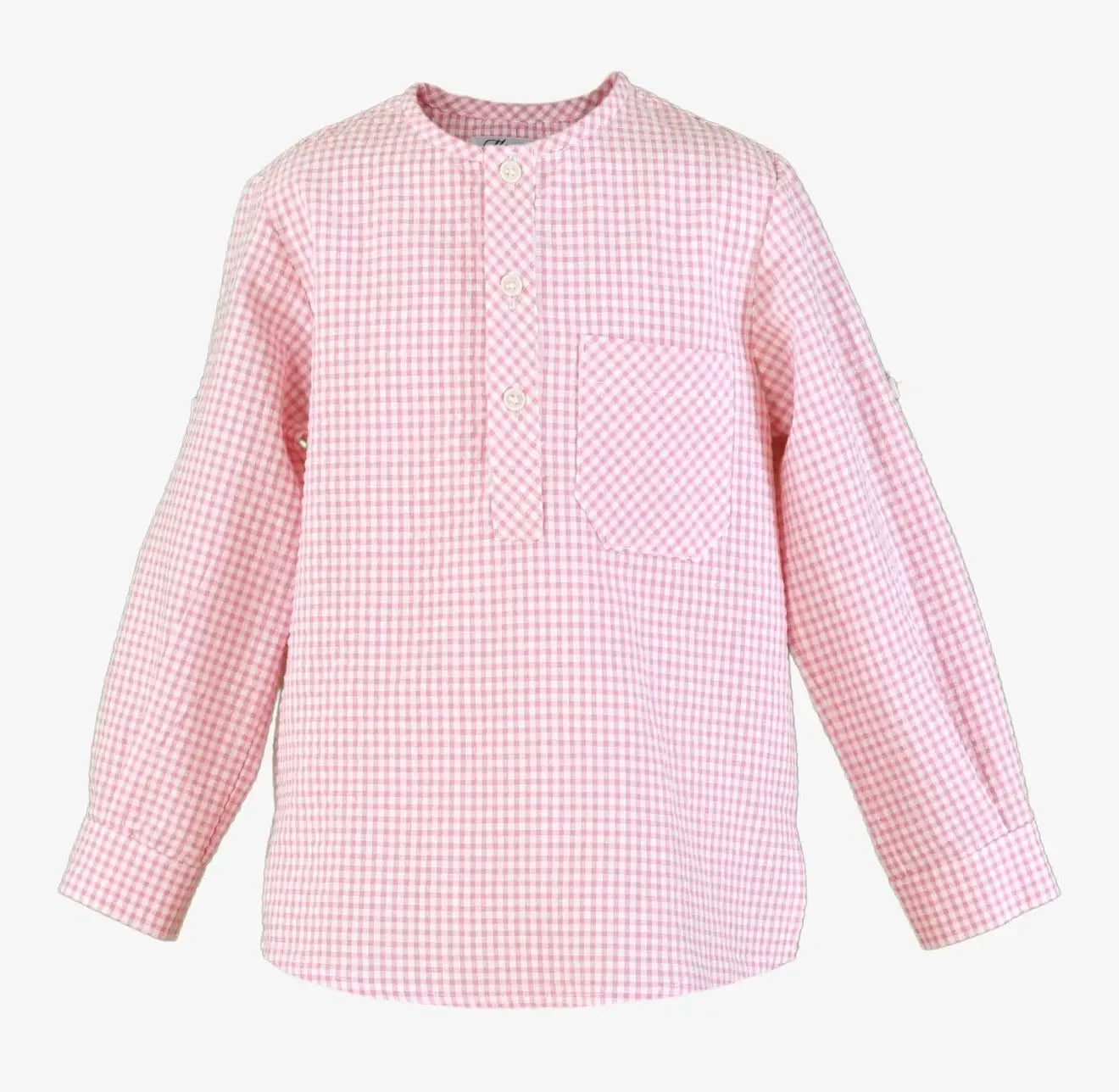 Miranda Boys Pink & White Check Shirt & Shorts Miranda