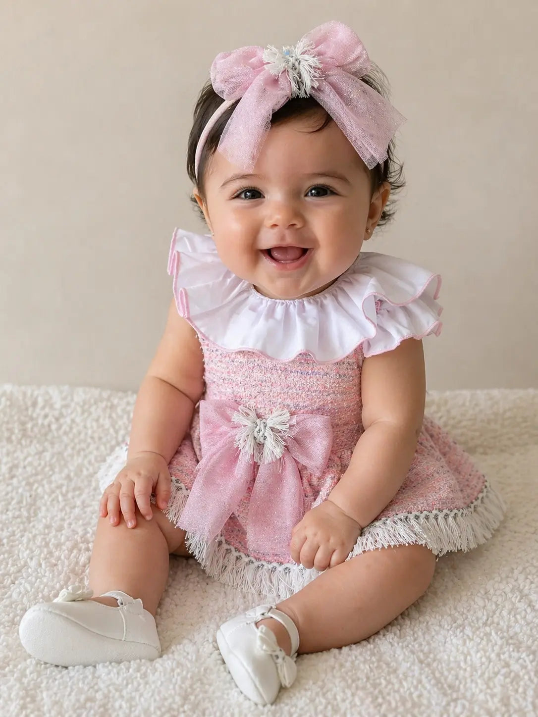 SS26 Naxos Baby Girls Pink / Lilac Shirt & H Bar Romper Naxos