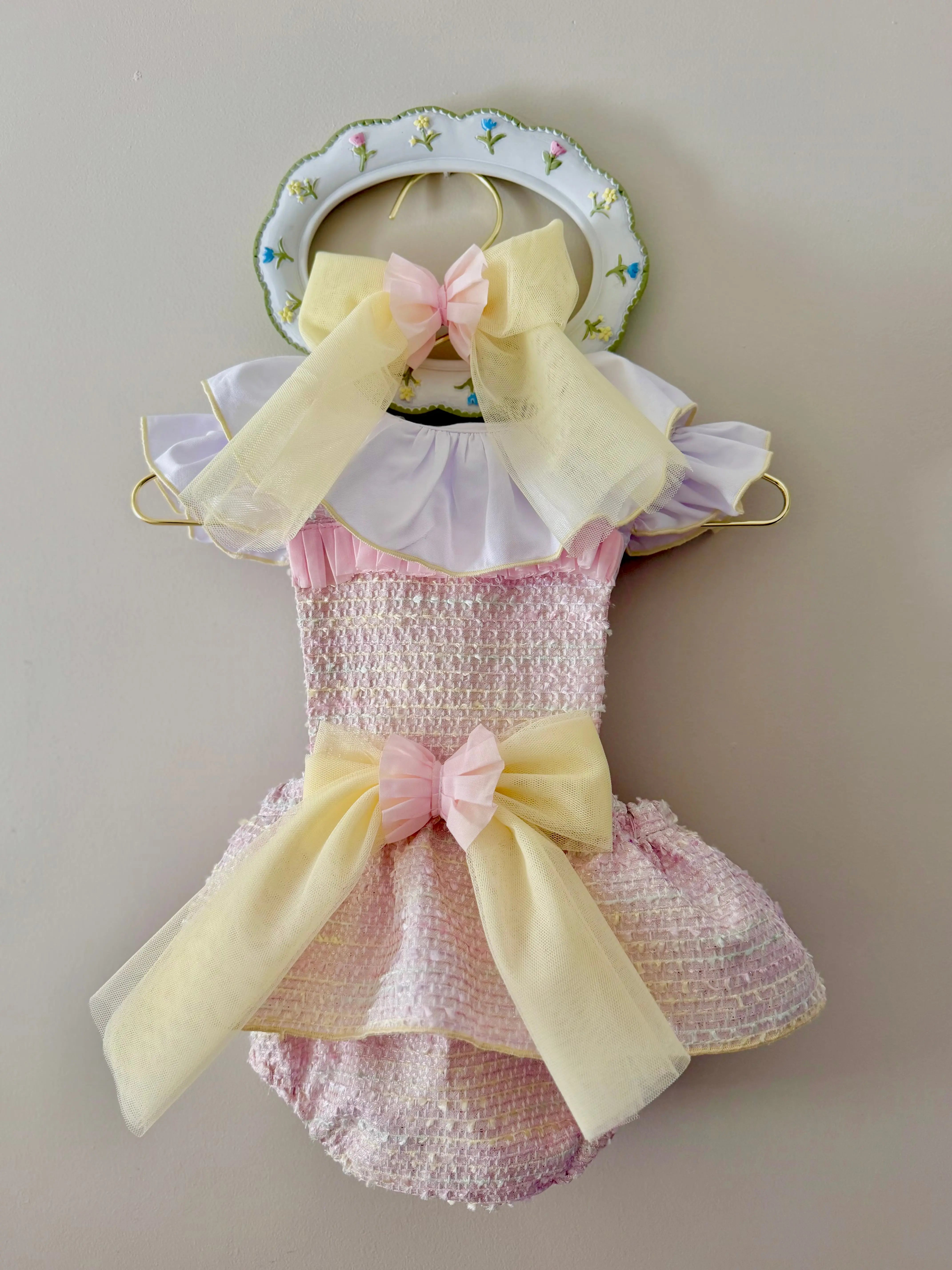 SS26 Naxos Baby Girls Pink & Lemon Shirt & H Bar Romper Naxos