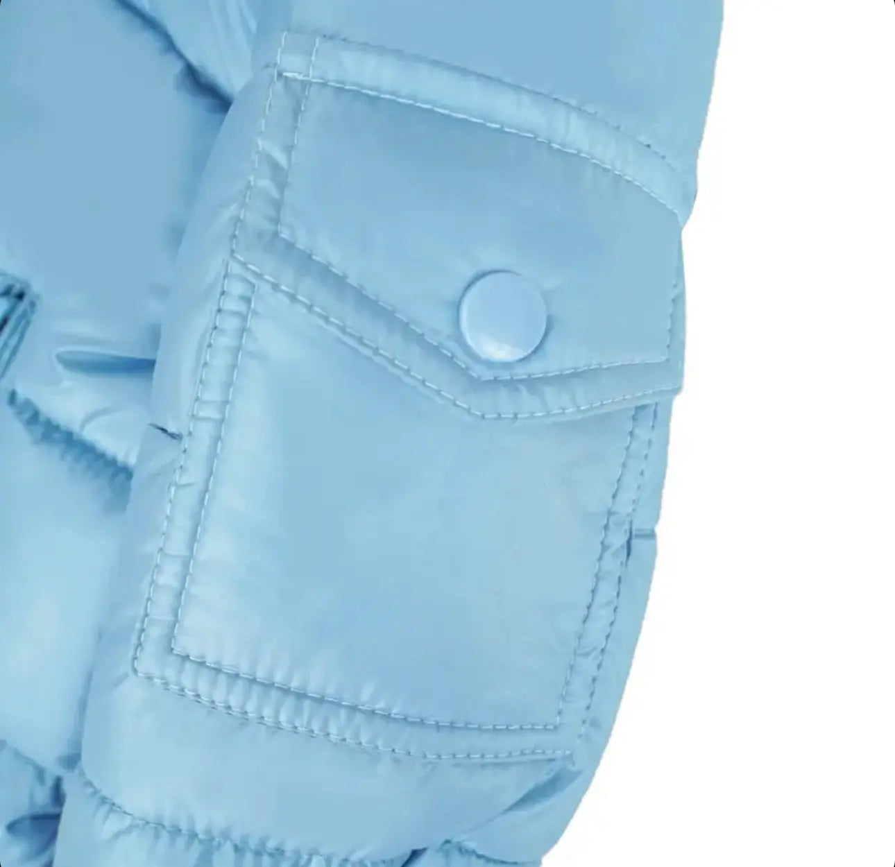 Ocean Blue Fur Hood Unisex Coat Dainty Delilah