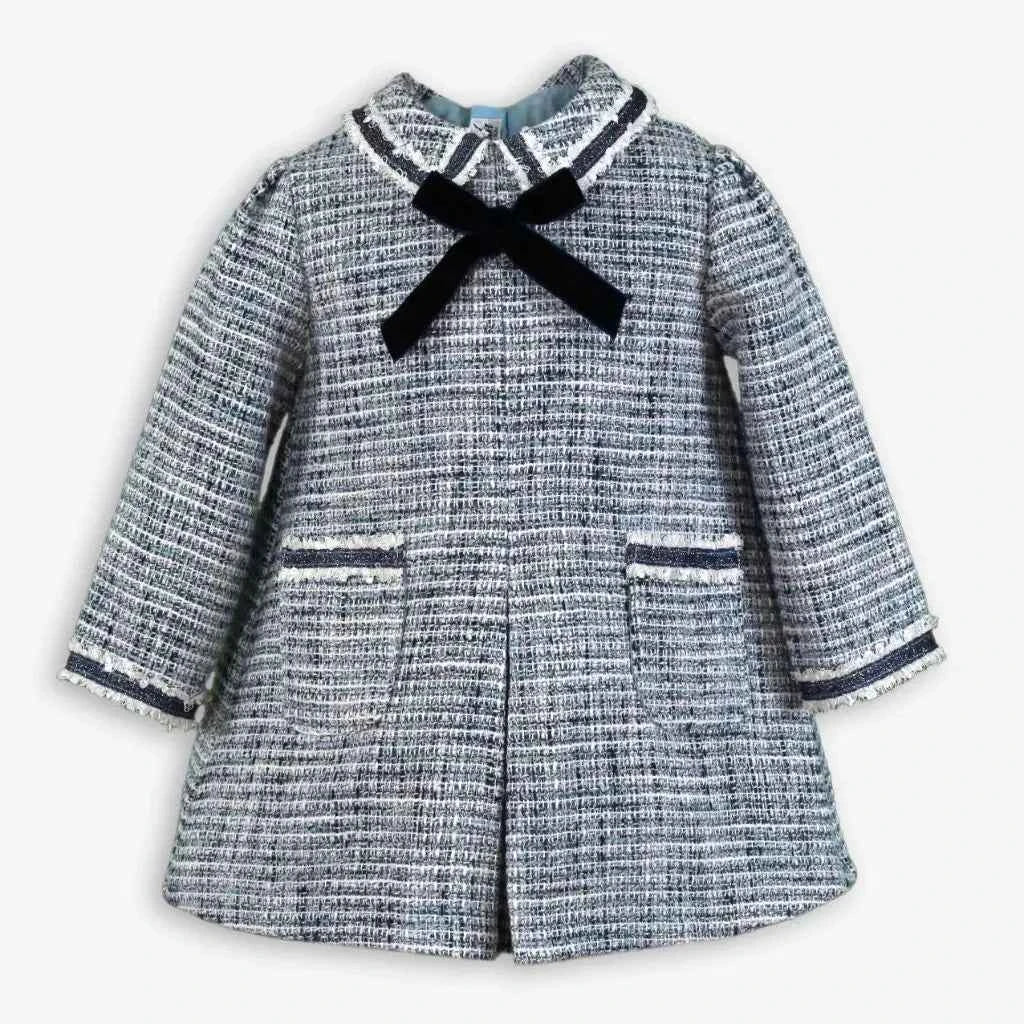 AW25 Miranda Baby Girls Tweed Pinafore Dress