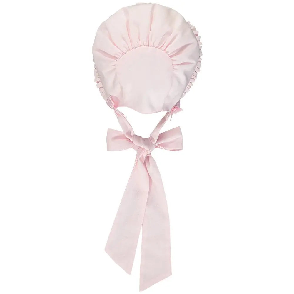 SS26 Baby Girls Pink Frilly Sun Bonnets Dainty Delilah