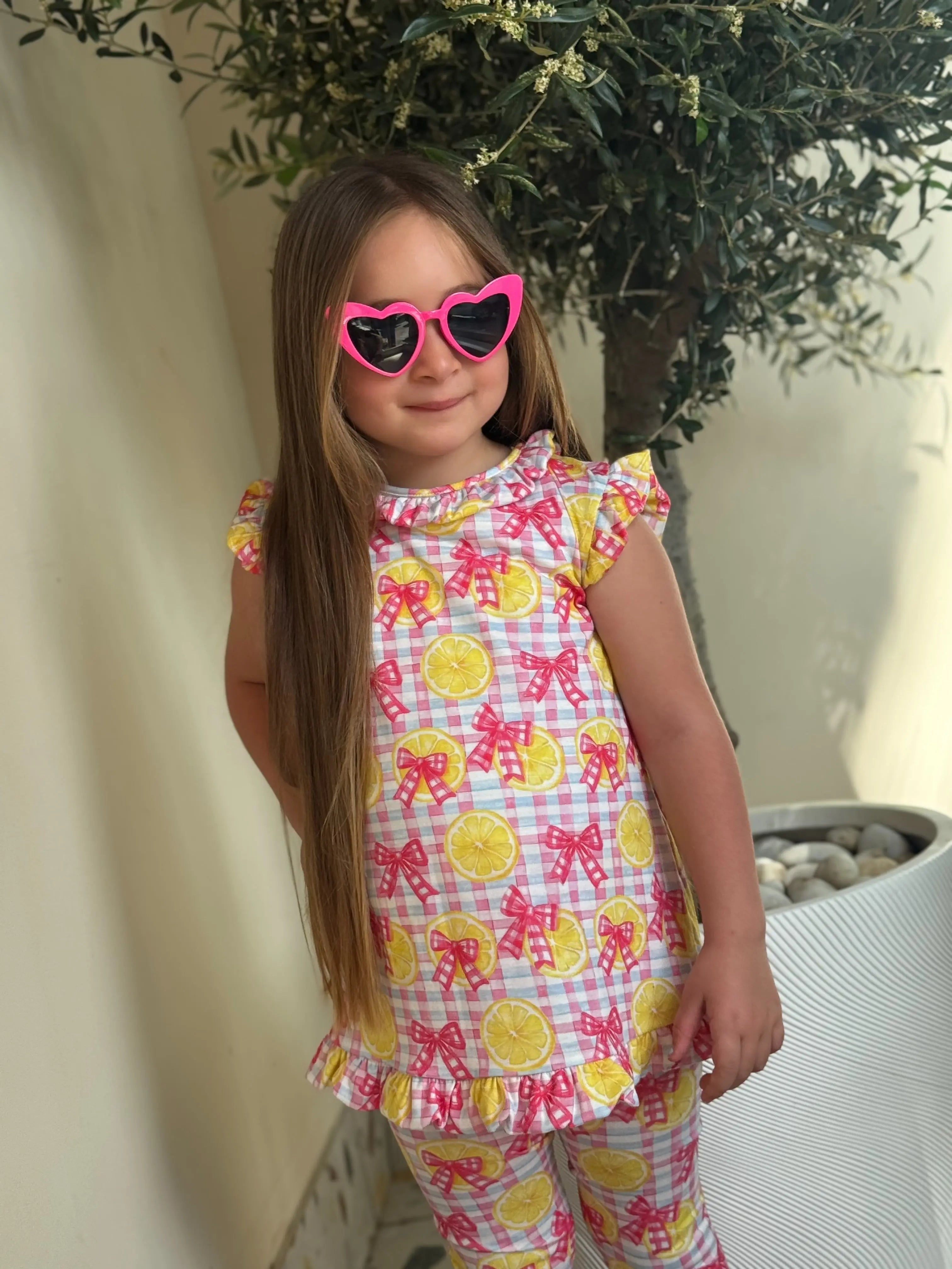 Vintage Bow Soft Touch Loungewear Set & Sunglasses Dainty Delilah