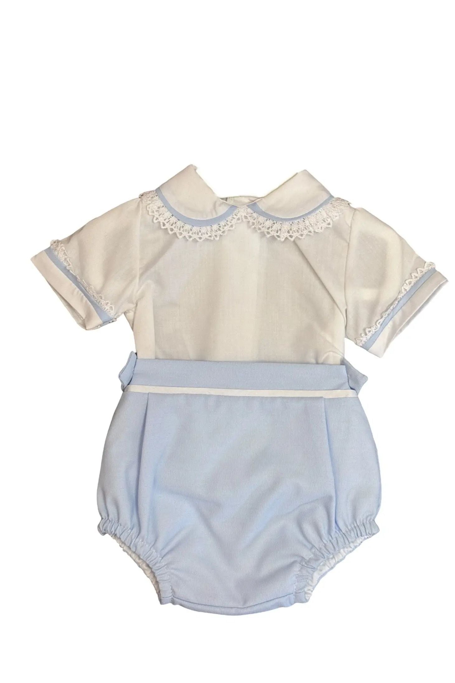 SS25 Baby Girls Pastel Blue Romper Dainty Delilah