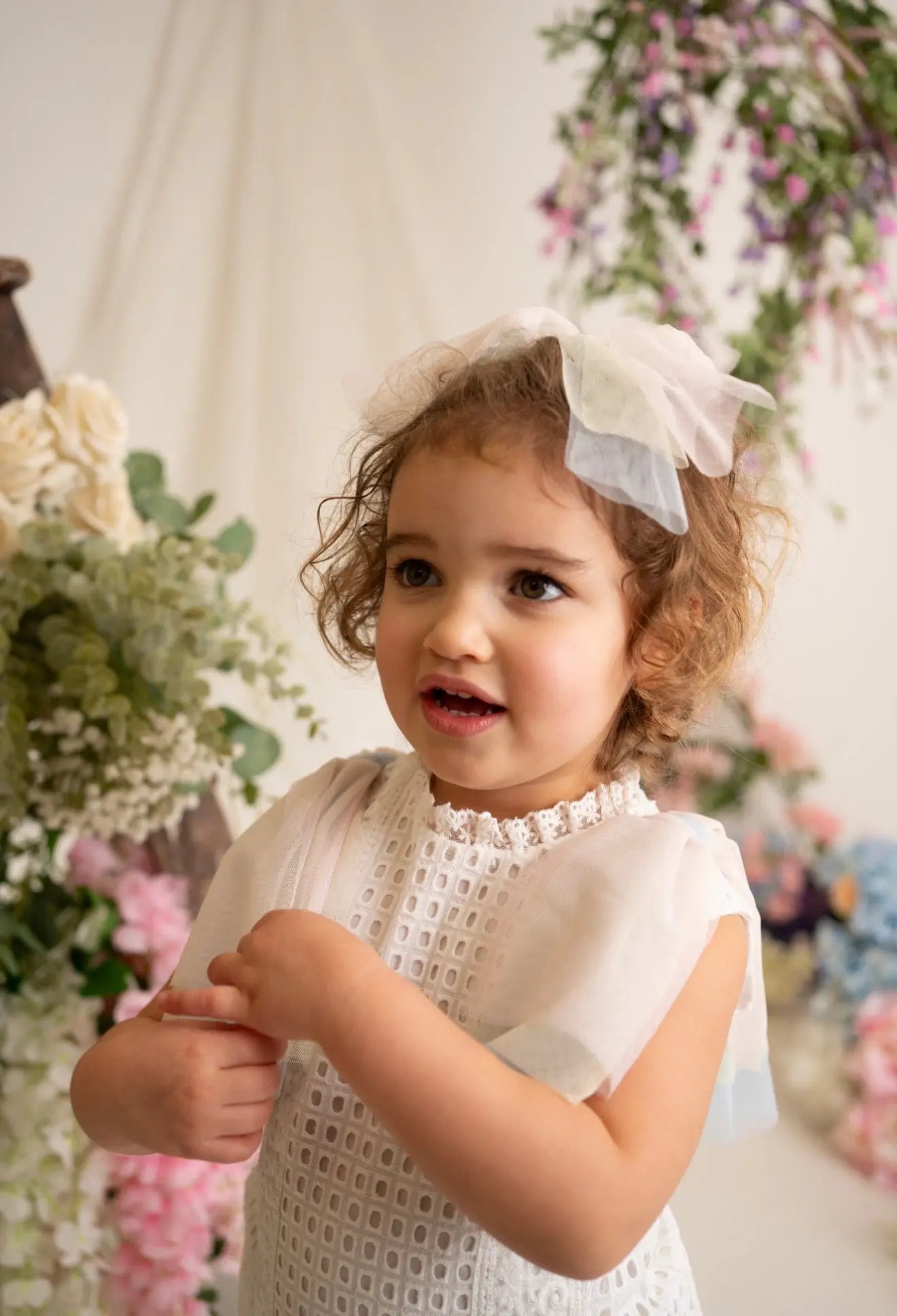 SS26 Naxos Girls Rainbow Tulle Hair Bow Naxos