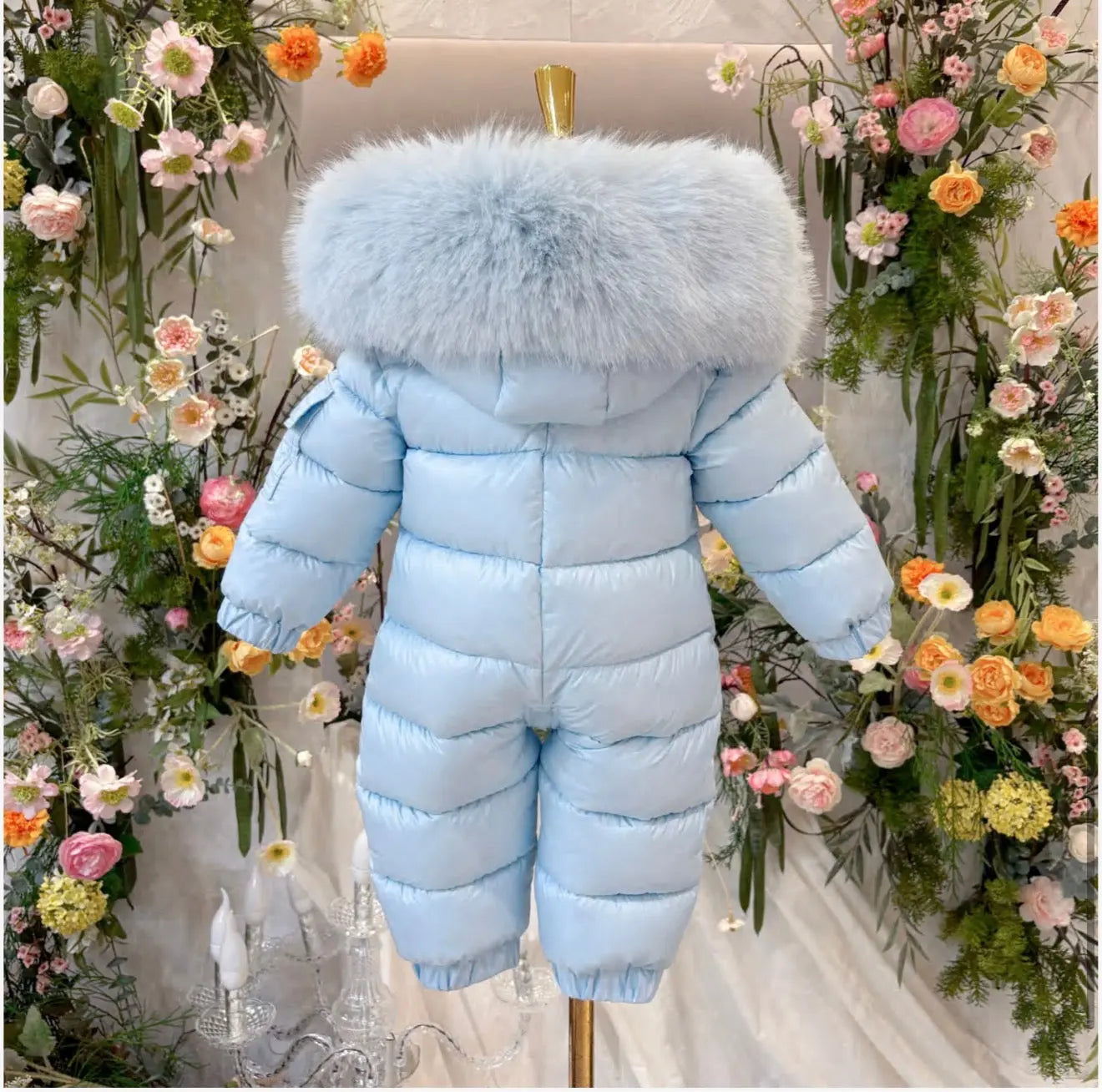 Baby Blue Detachable Skirt ( Unisex ) Snowsuit - Pre Order Dainty Delilah