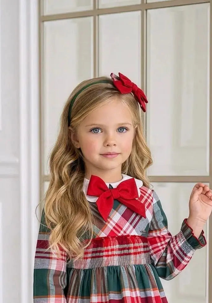 AW26 Miranda Girls Christmas Tartan Dress Miranda