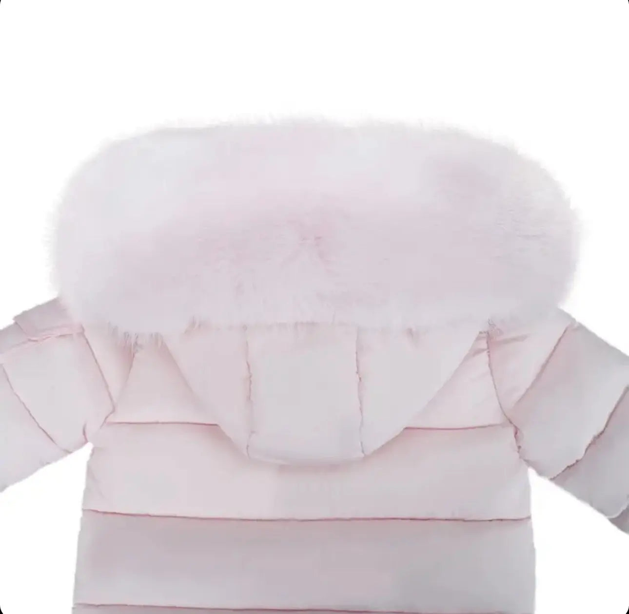 Baby Pink Fur Hood Unisex Coat Dainty Delilah