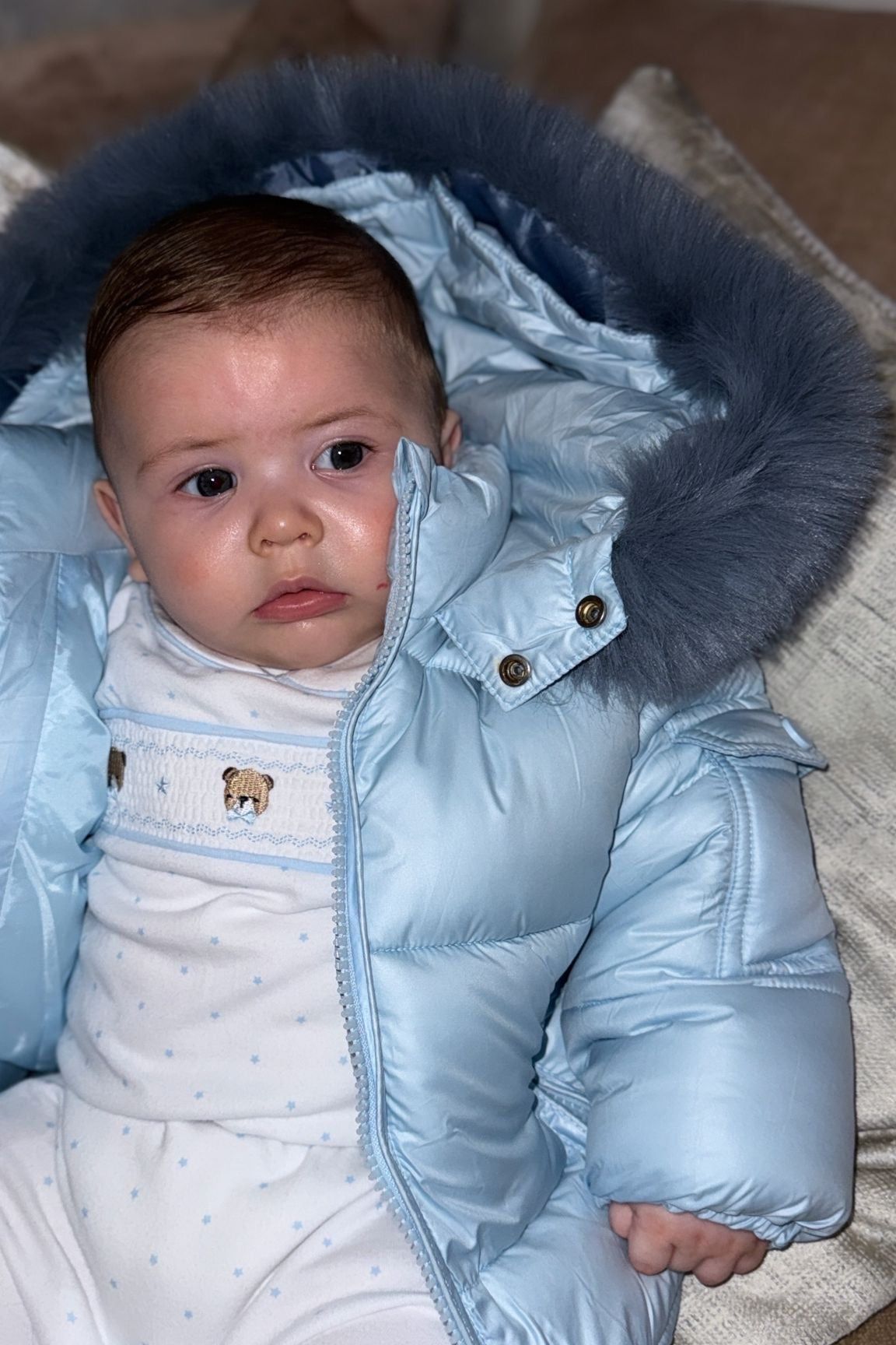 Blue Fur Hood Boys Coat (Please Read) Dainty Delilah