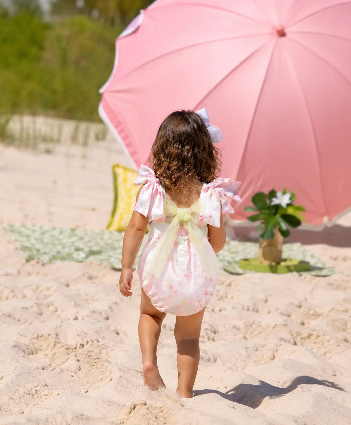 SS26 Baby Girls Multi Tulle Pink Romper Dainty Delilah