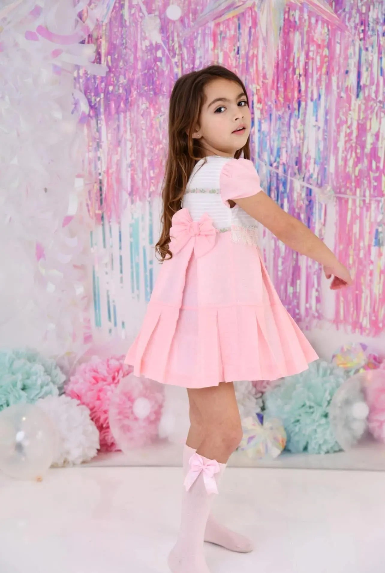 SS26 Miranda Girls Pink & White Sailor Dress Miranda