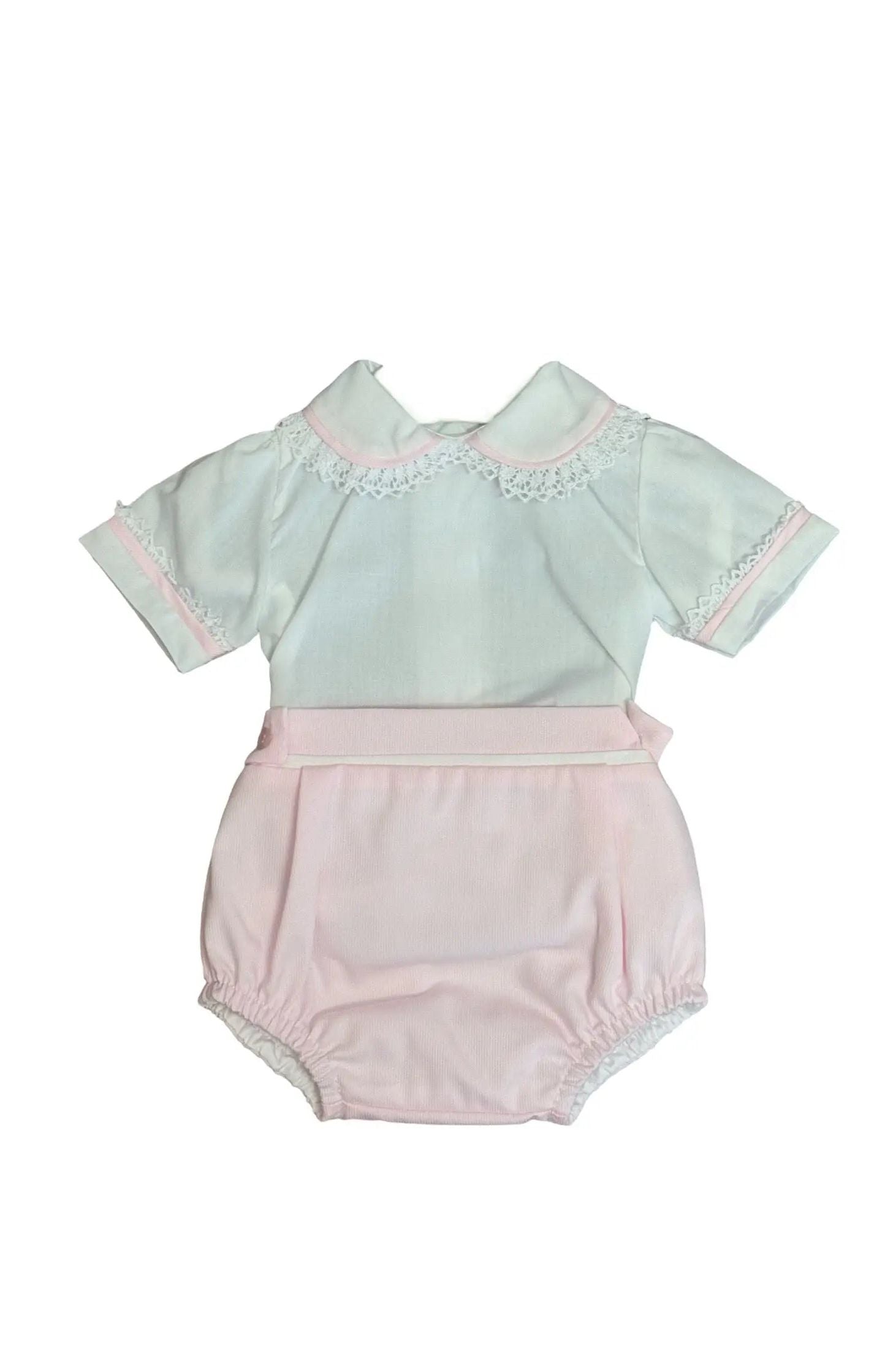 SS25 Baby Girls Pastel Pink Romper Dainty Delilah