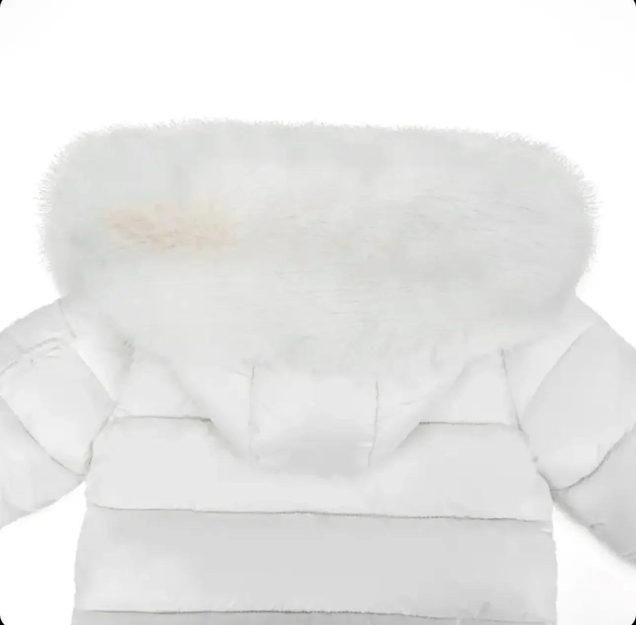 Cream Fur Hood Unisex Coat Dainty Delilah