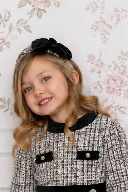 AW26 Miranda Girls Black Tweed Headband
