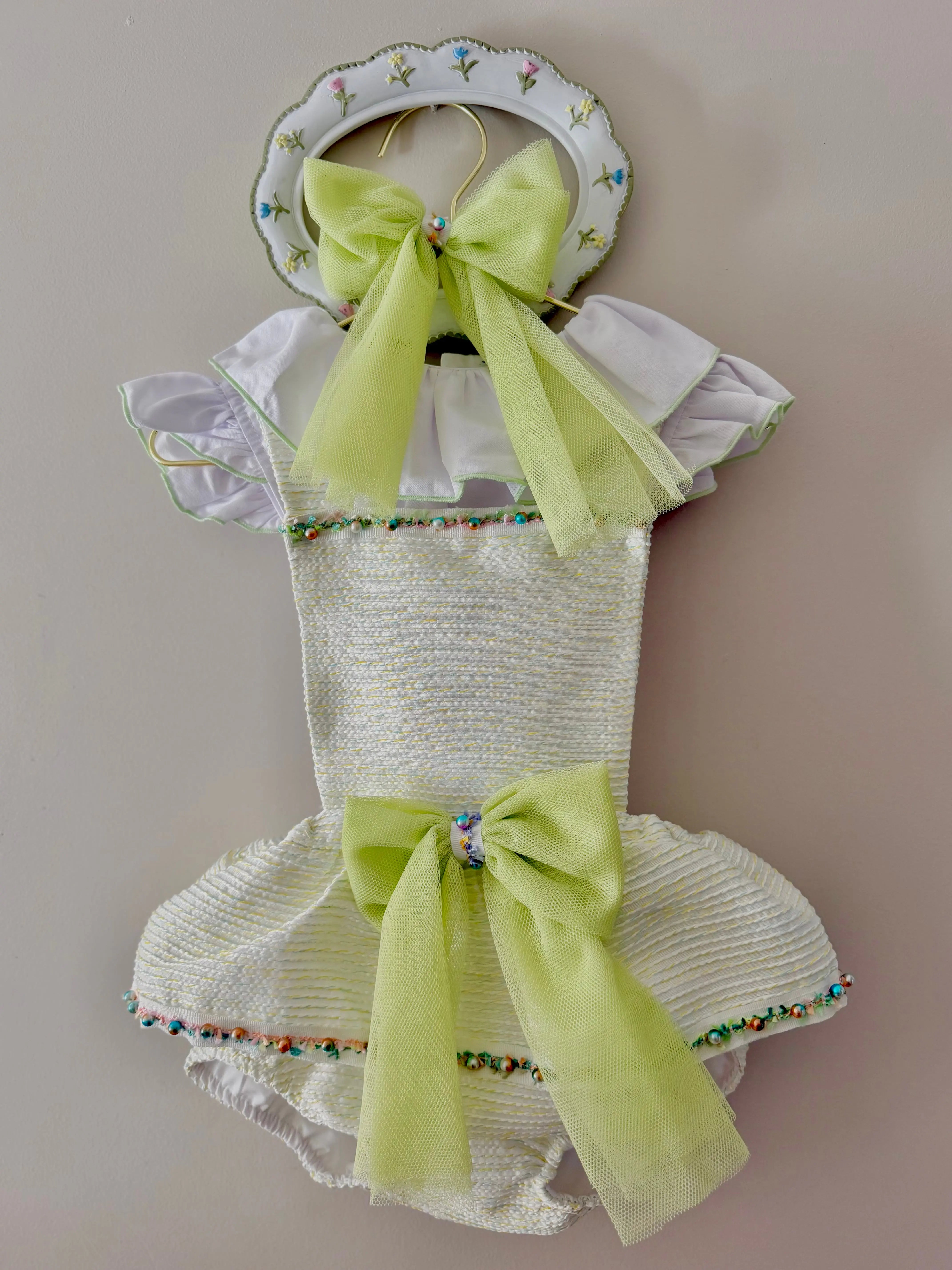 SS26 Naxos Baby Girls Lemon & Lime Shirt & H Bar Romper Naxos