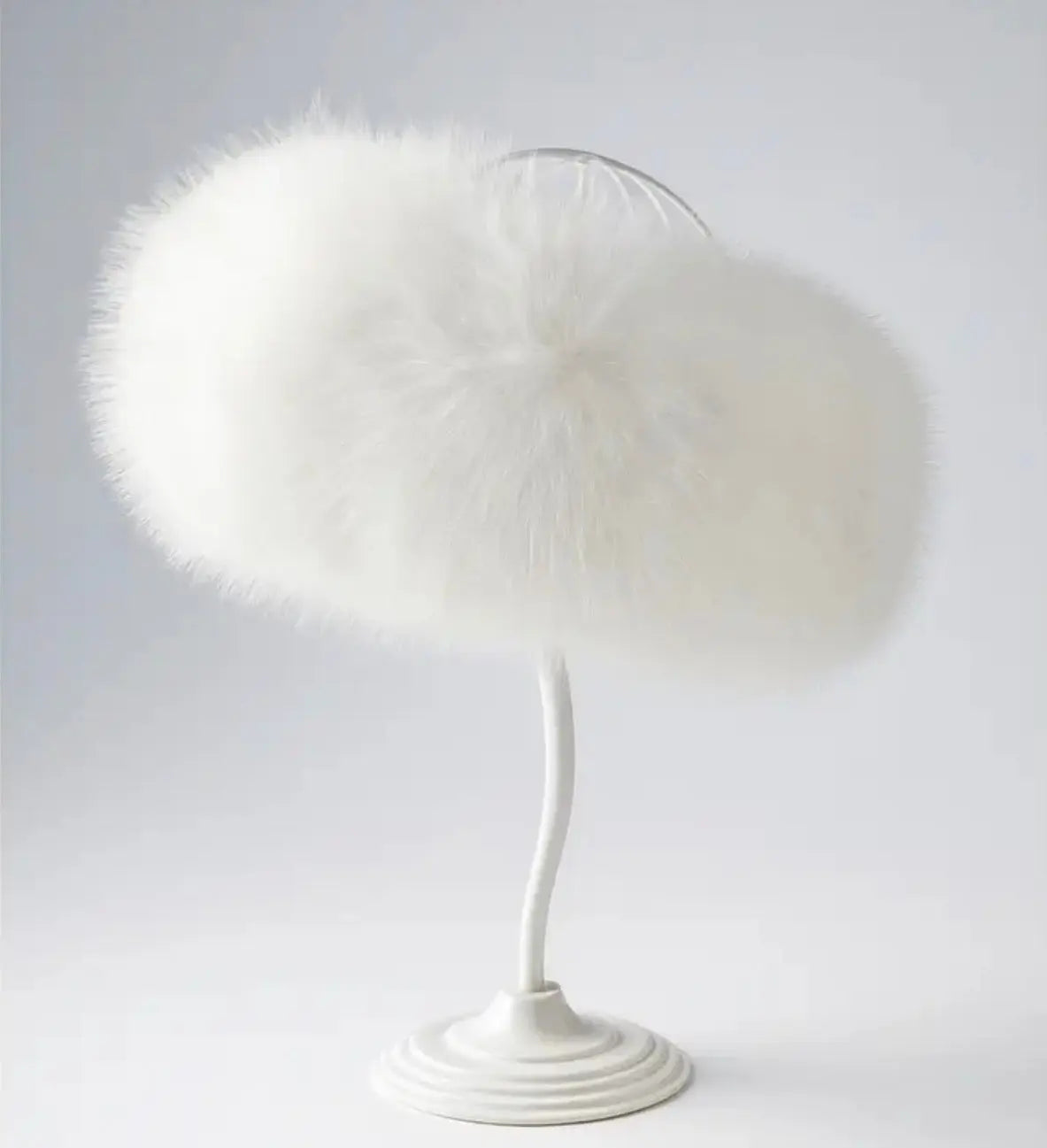 White Fur Headband / Ear Warmers Dainty Delilah