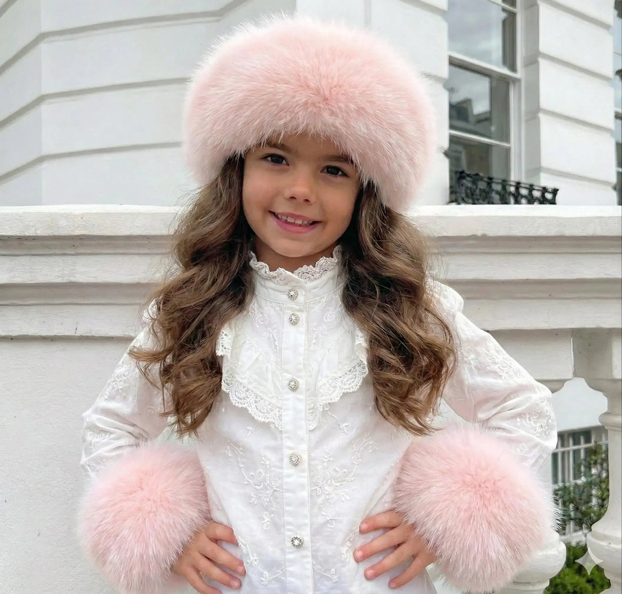 Baby Pink Fur Wrist / Ankle Cuffs Dainty Delilah