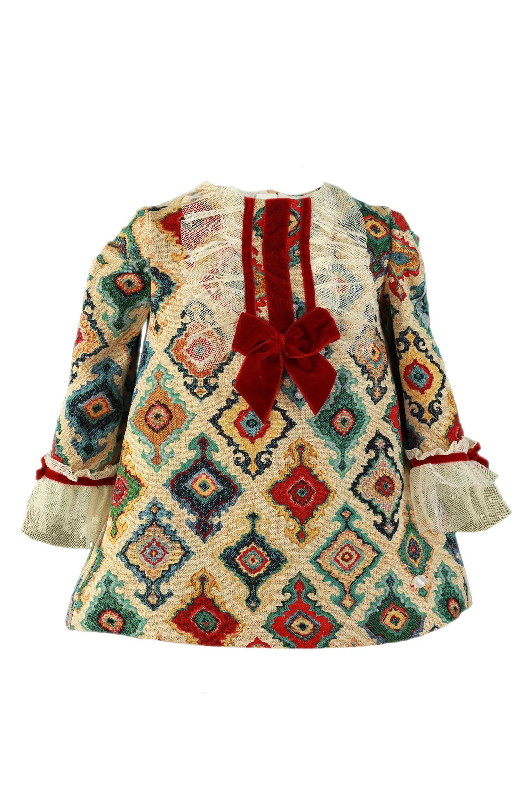 AW24 Miranda Girls Tiles Dress 234V Dainty Delilah