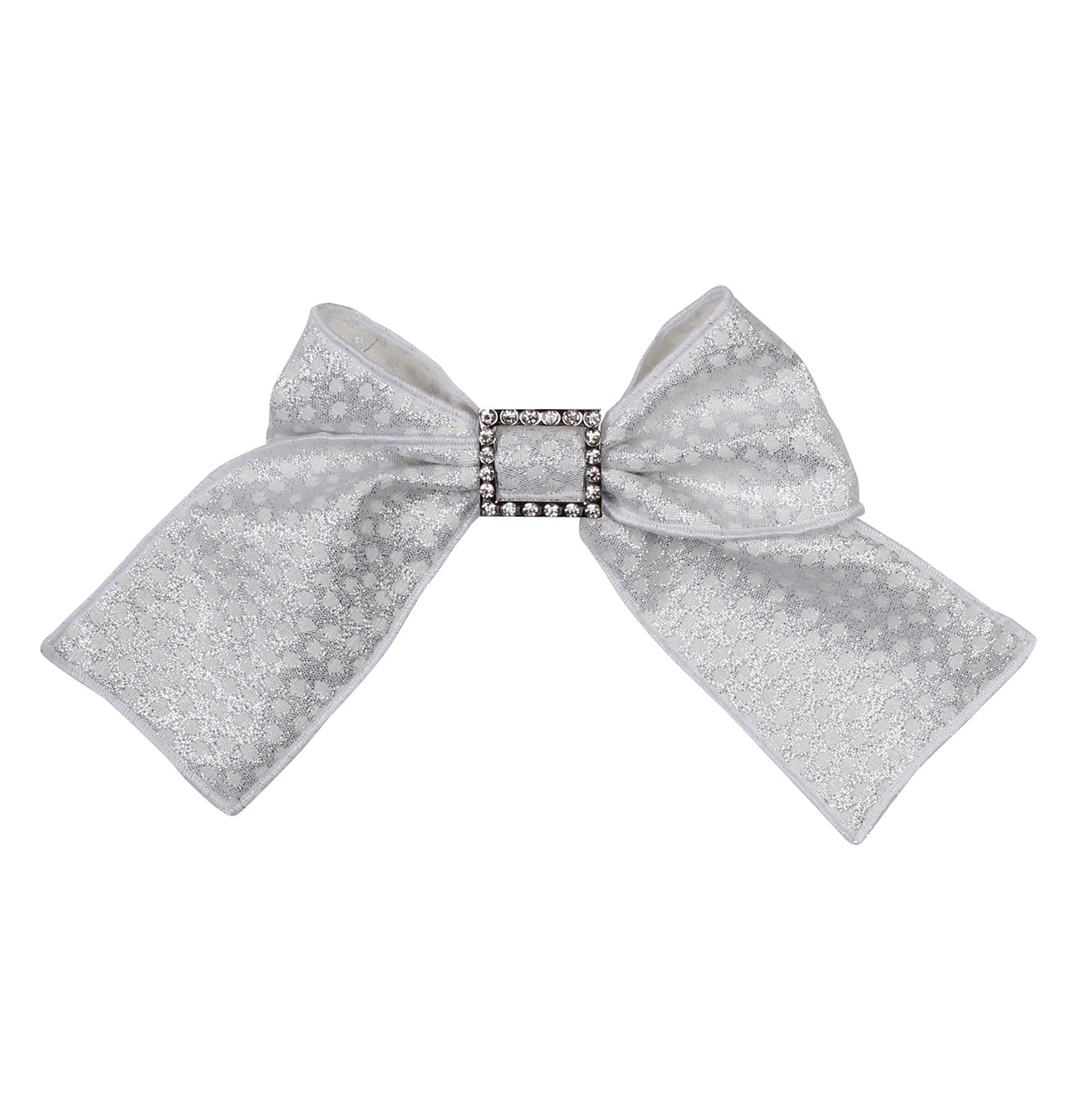 AW24 Naxos Girls Silver Croc Hair Bow Dainty Delilah