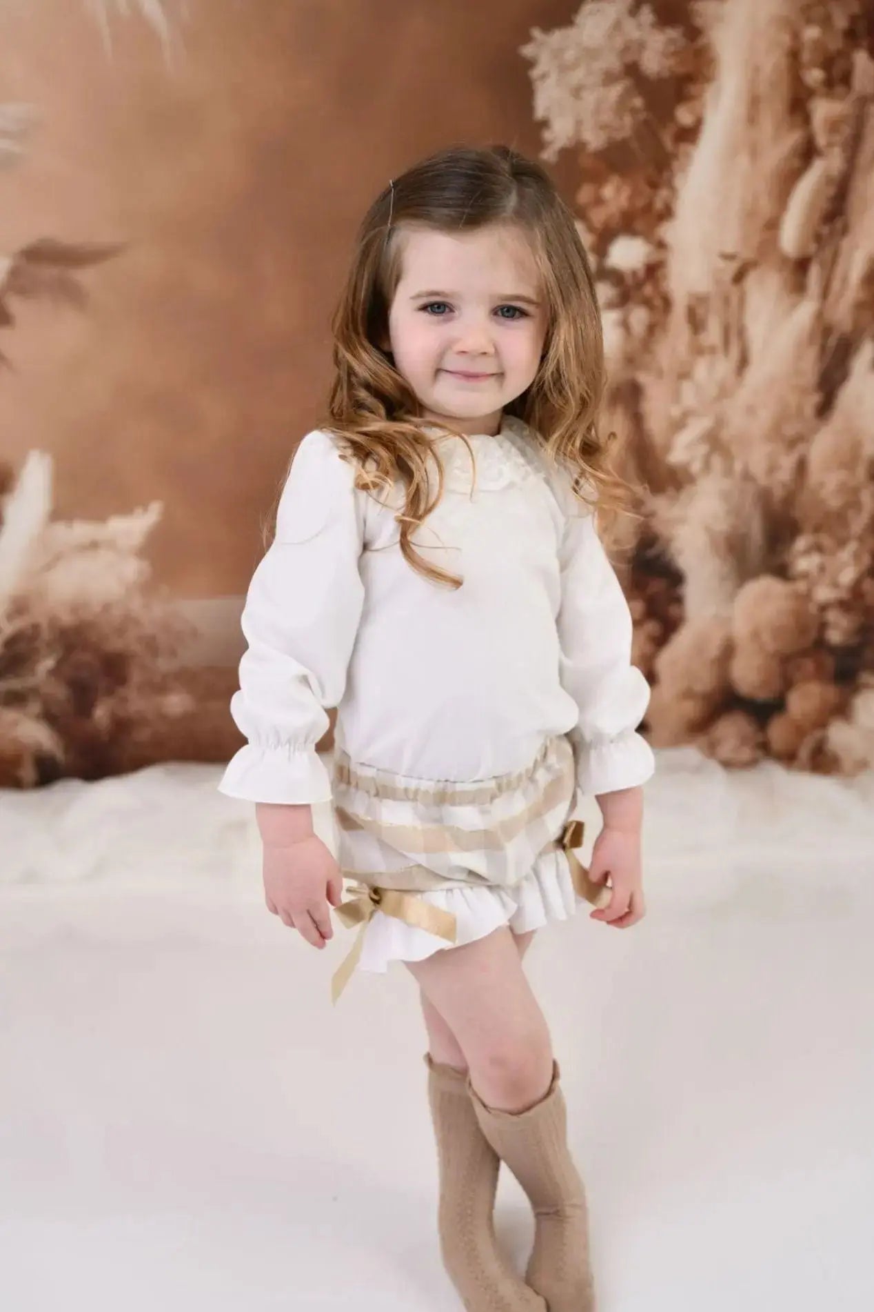 AW24 Rochy Girls Glitter Check Jam Pant Set Dainty Delilah