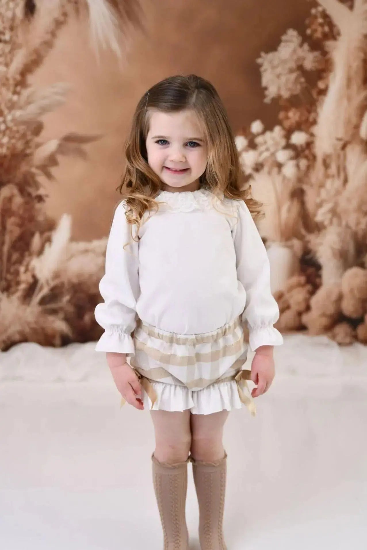 AW24 Rochy Girls Glitter Check Jam Pant Set Dainty Delilah