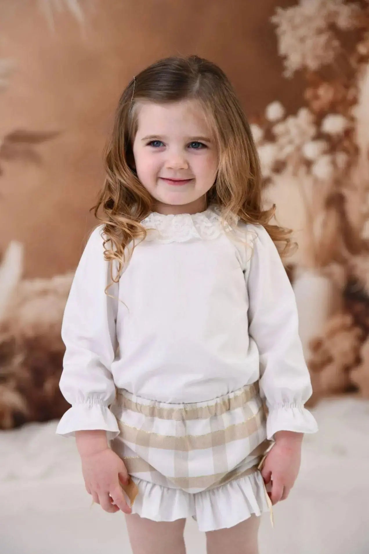 AW24 Rochy Girls Glitter Check Jam Pant Set Dainty Delilah