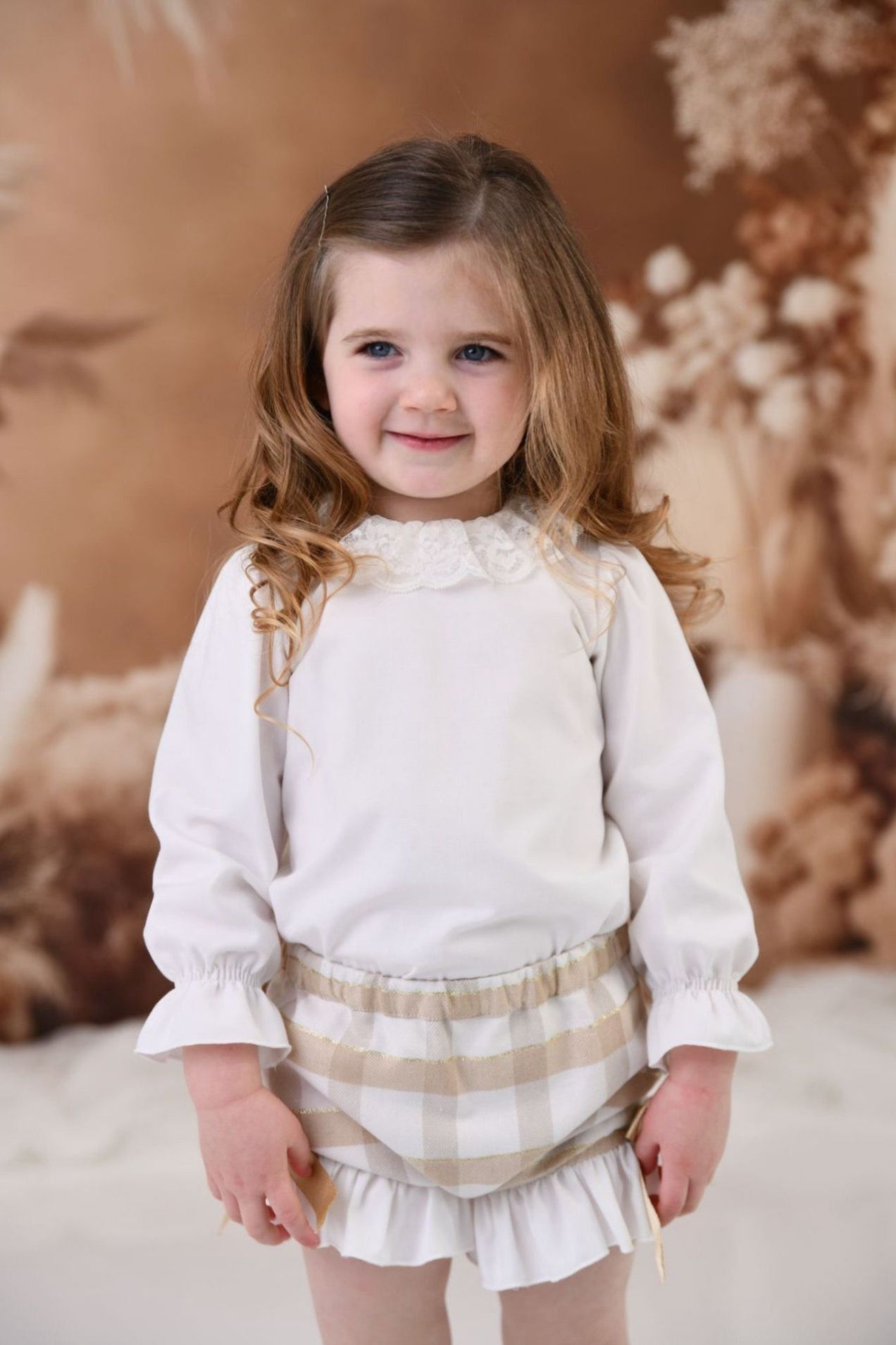 AW24 Rochy Girls Glitter Check Jam Pant Set Dainty Delilah