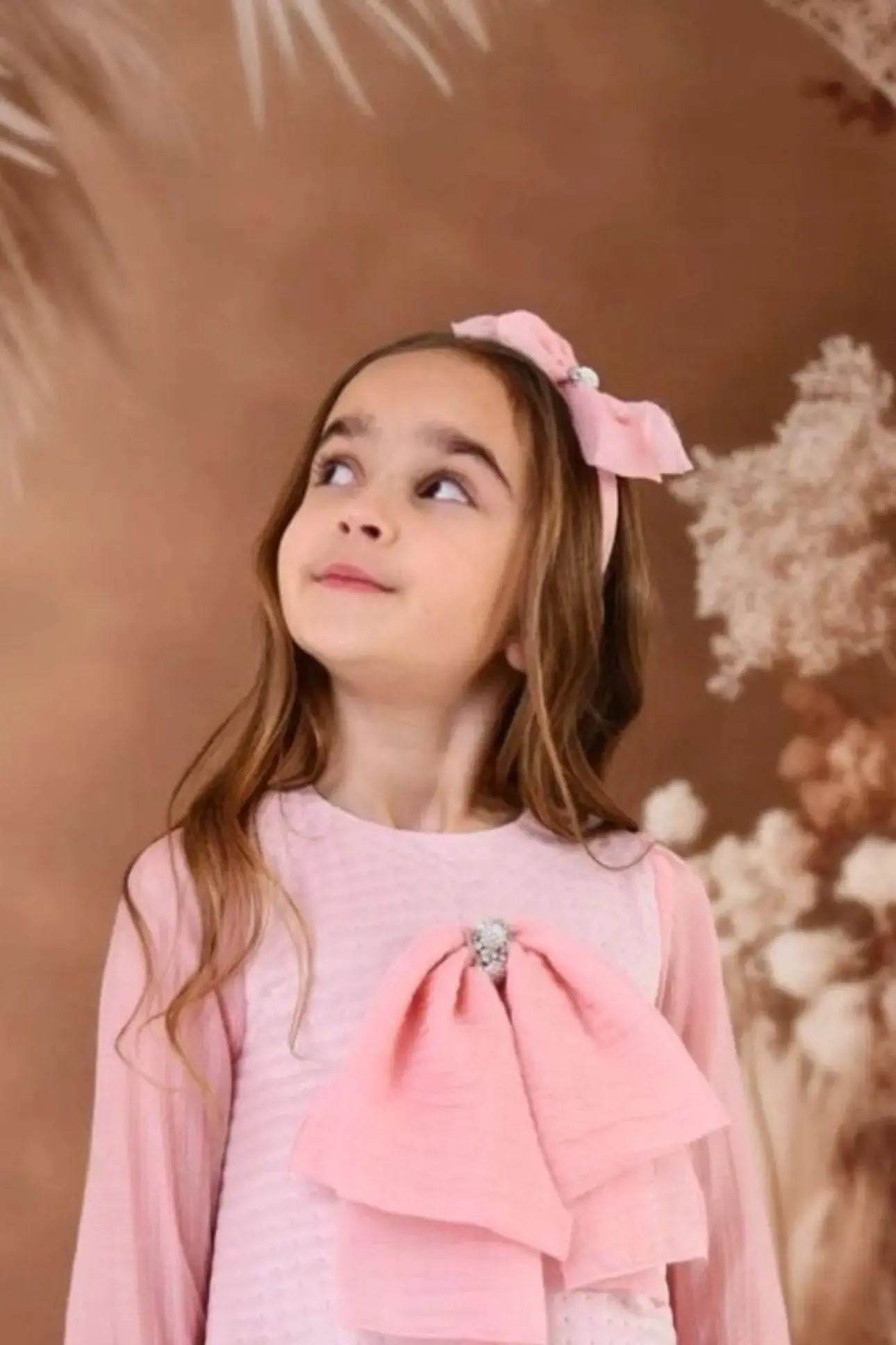 AW24 Rochy Girls Pink Velvet Headband Dainty Delilah