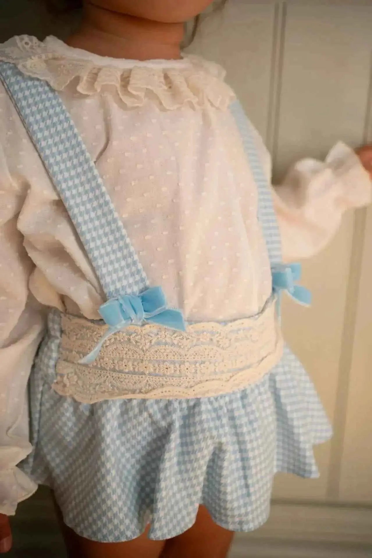 AW25 Babine Girls Blue Gingham Jam Pant Set
