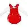 AW25 Baby Boys Red Christmas H Bar Romper