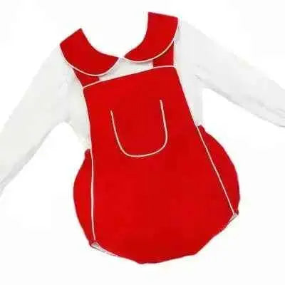 AW25 Baby Boys Red Christmas H Bar Romper
