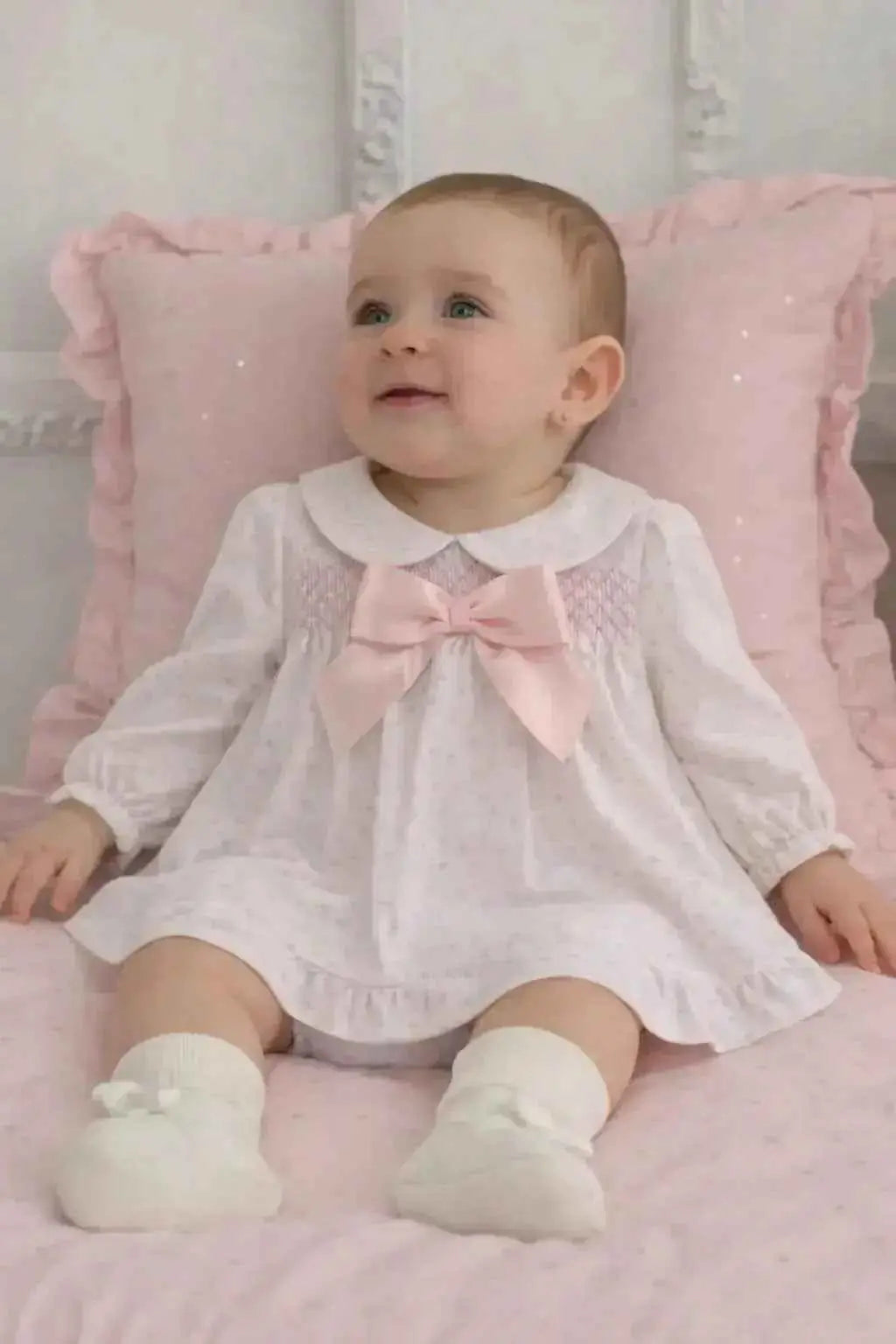 AW25 Girls Pink Heart Dress & Knickers