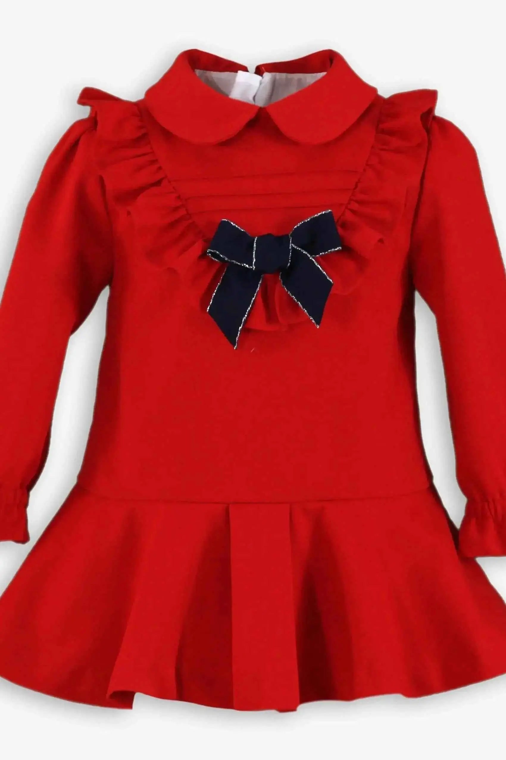 AW25 Miranda Baby Girls Red Frilly Dress