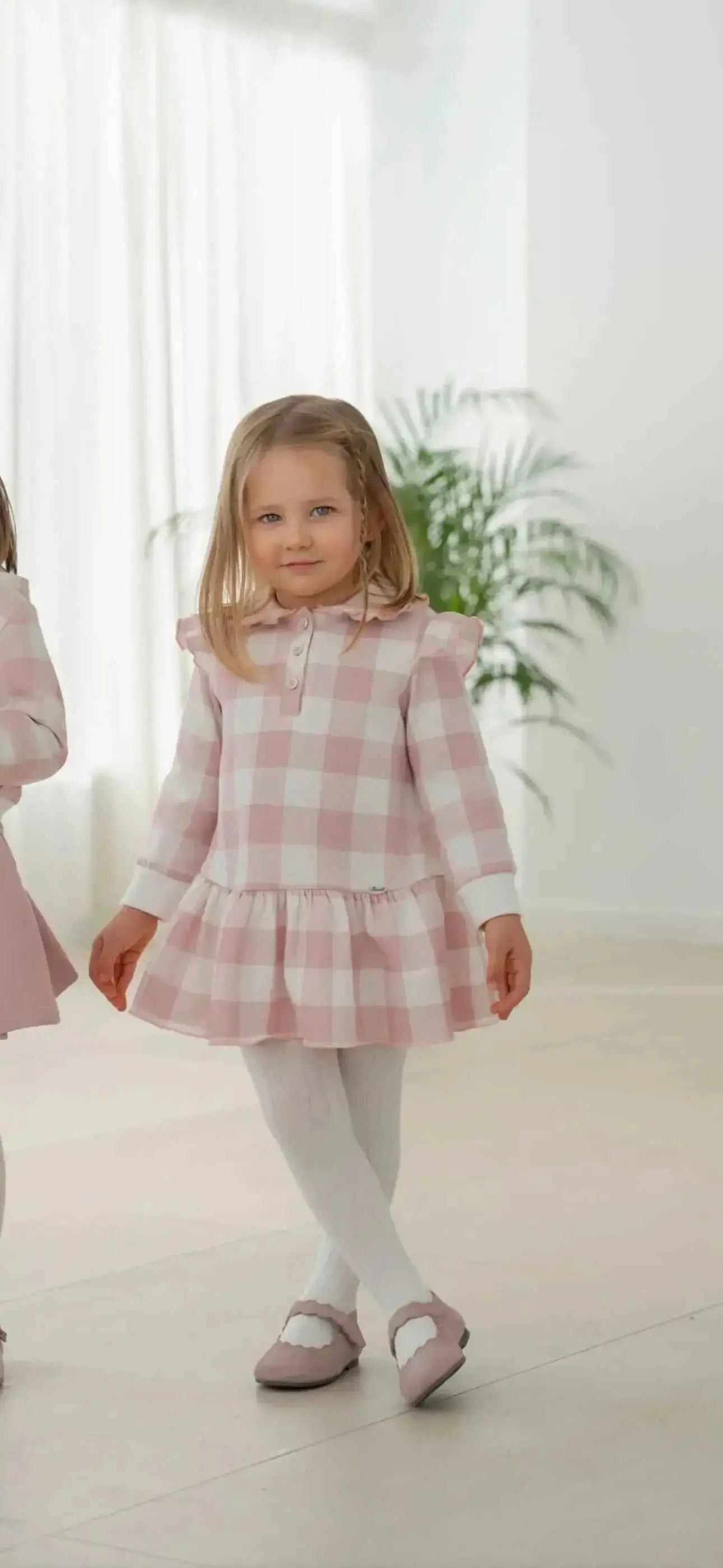 AW25 Miranda Girls Pink Check Dress - Stylish & Comfortable for Every Occasion