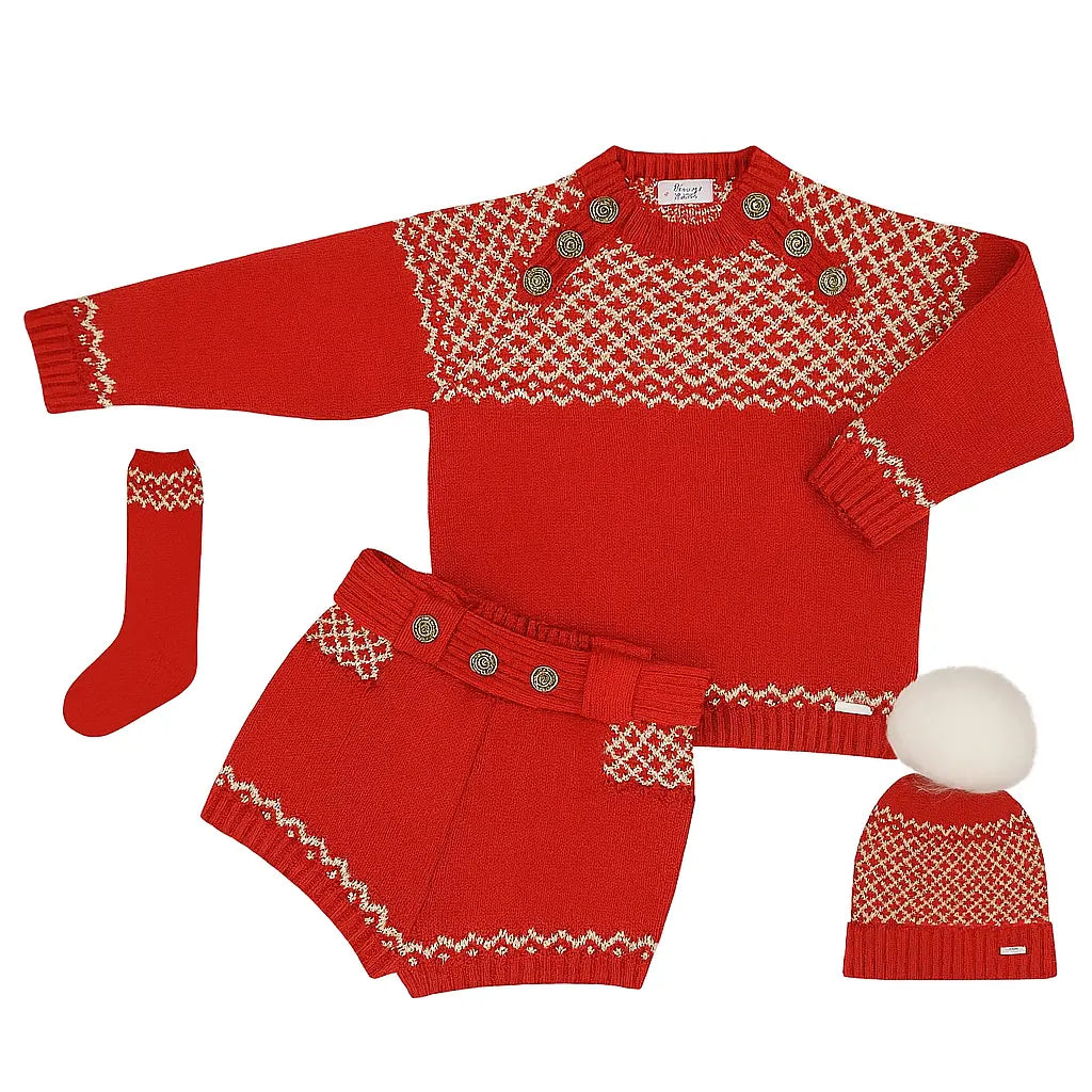 AW25 Rahigo Red & White Boys 5p Set Rahigo Moda Infantil Dainty Delilah