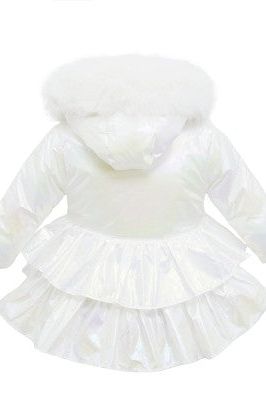 Girls Mermaid Pearl Frilly Coat Dainty Delilah