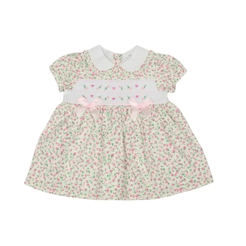 SS26 Baby Girls Floral Smock Dress Dainty Delilah