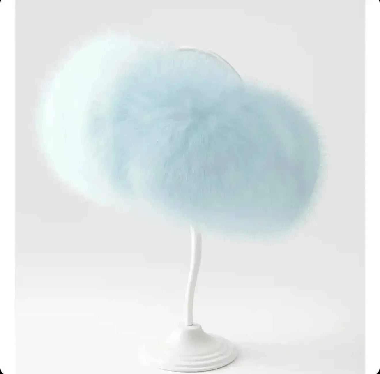 Baby Blue Fur Headband / Ear Warmers