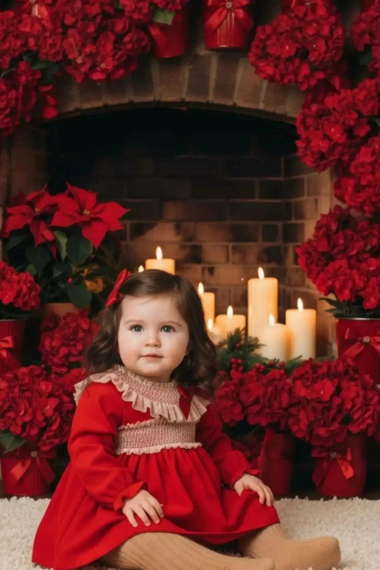 Baby Girls Red & Camel Tulle Dress & Knickers Dainty Delilah