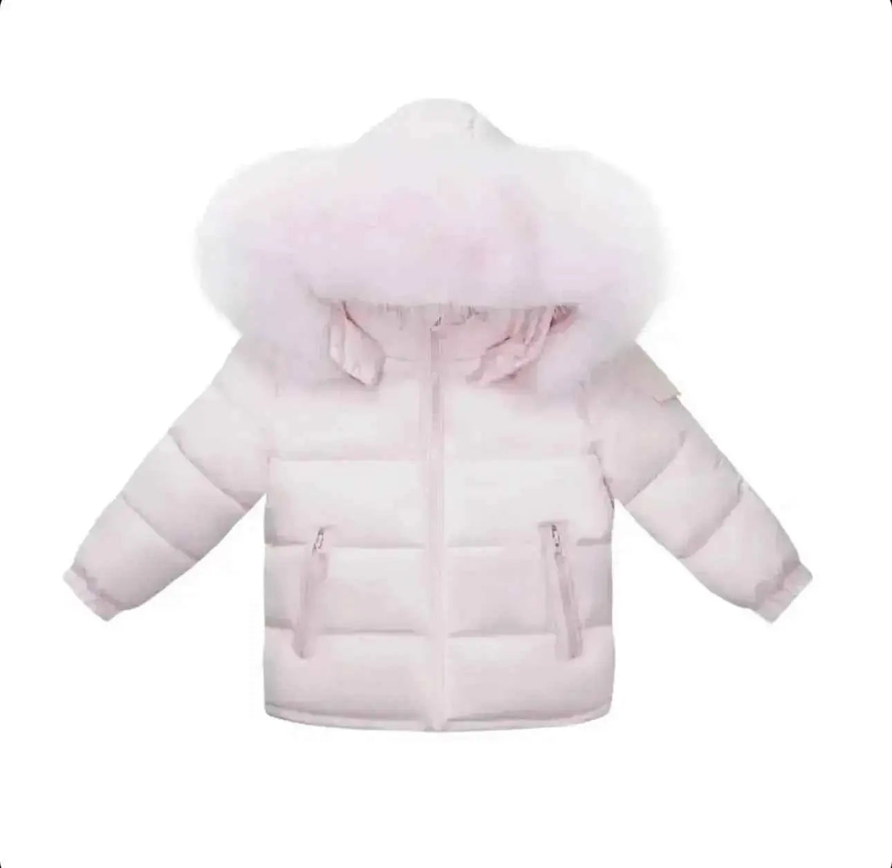 Baby Pink Fur Hood Girls Coat Upto 12 Years - In Stock