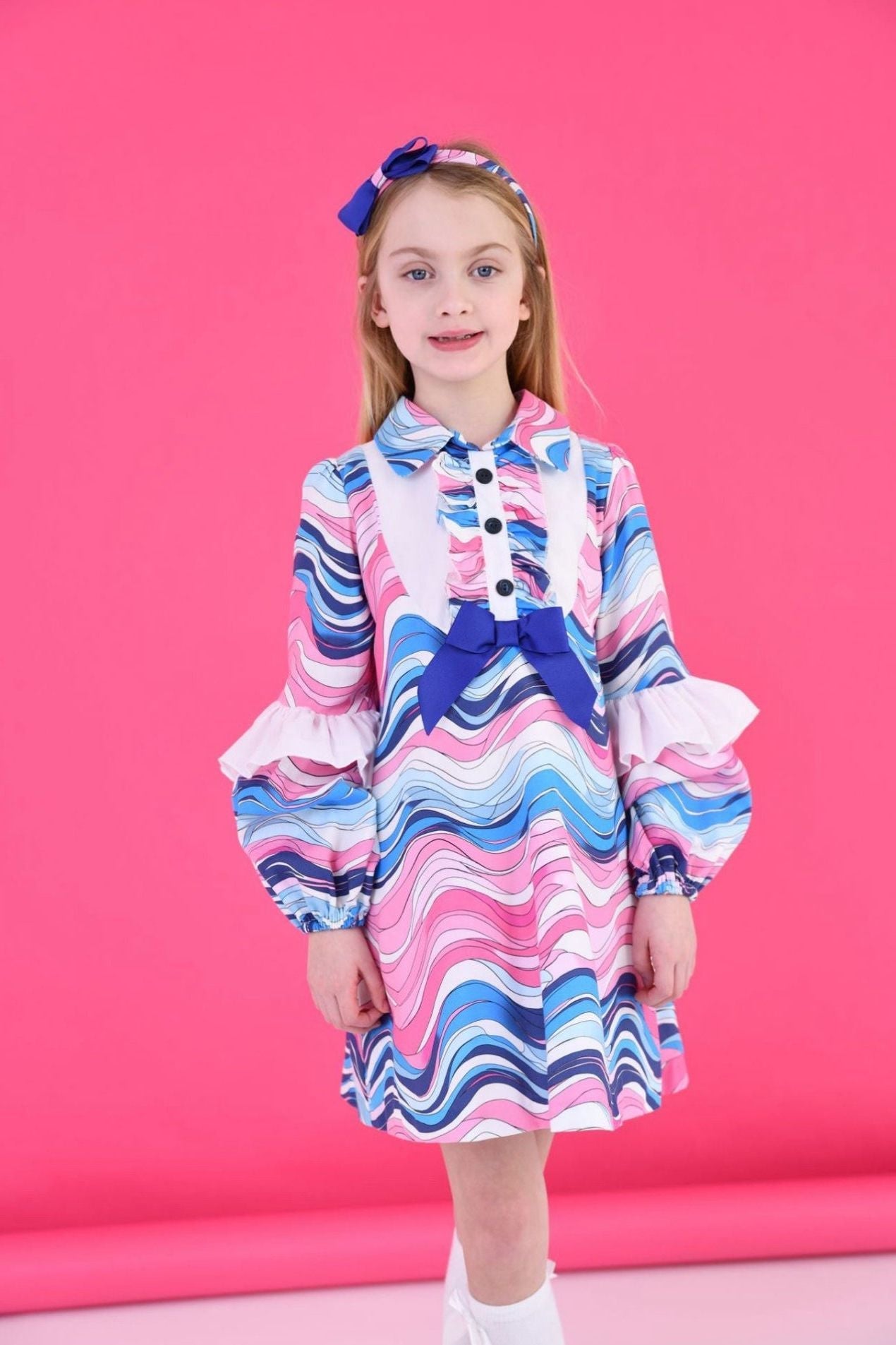 AW24 Rochy Girls Pucci Puff Sleeve Dress Rochy