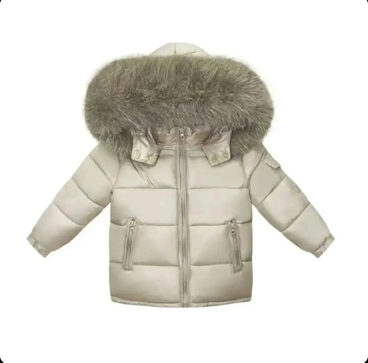 Camel Fur Hood Unisex Coat Upto 12 Years - In Stock