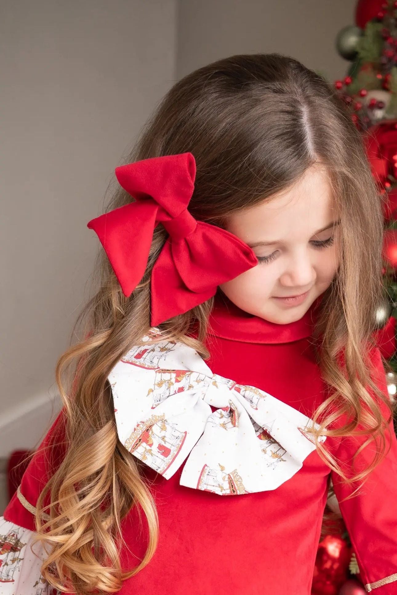 SS25 Babine Girls White Floral Hairbow Babine
