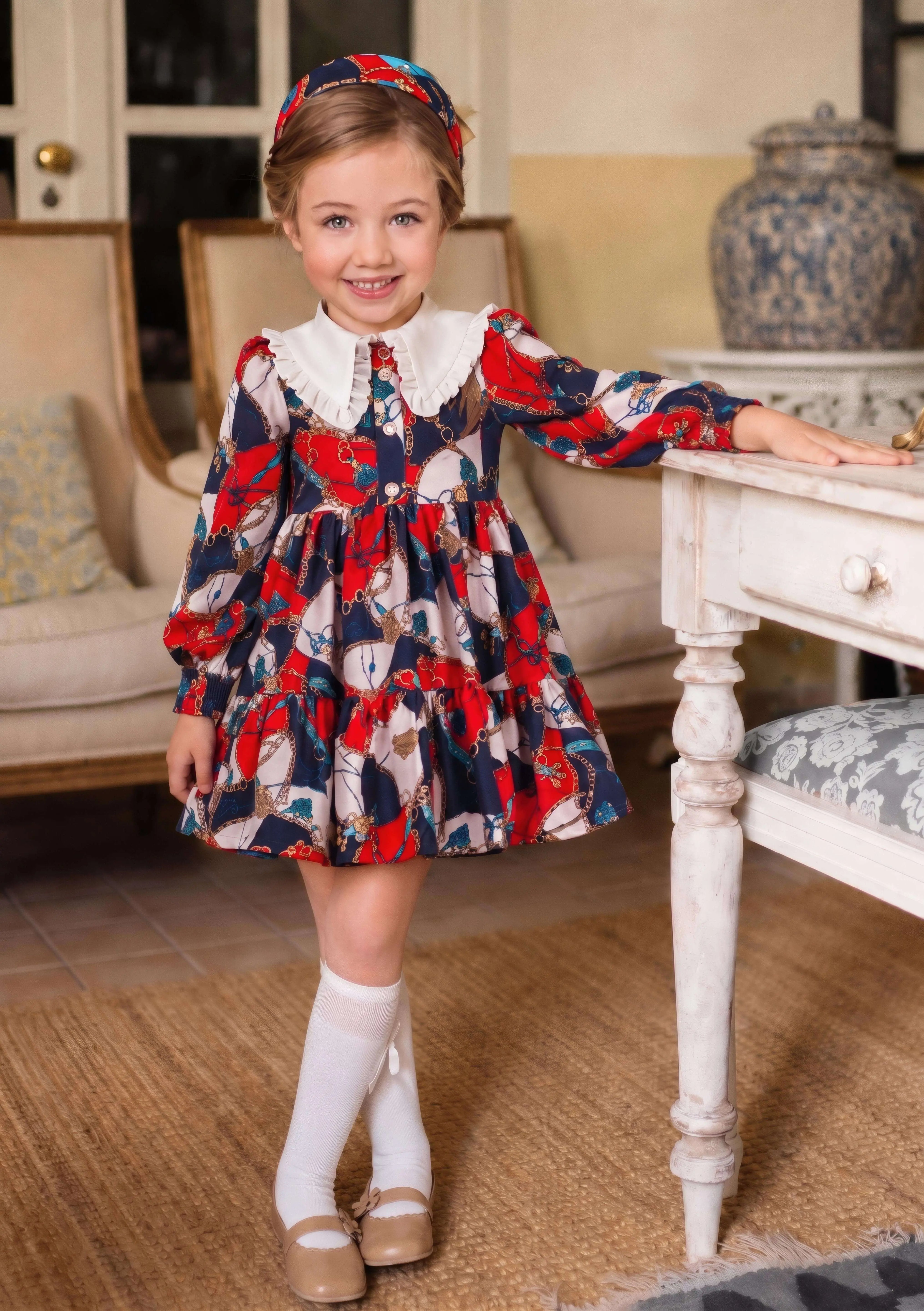 AW26 Rochy Girls D&G Chains Print Dress Rochy