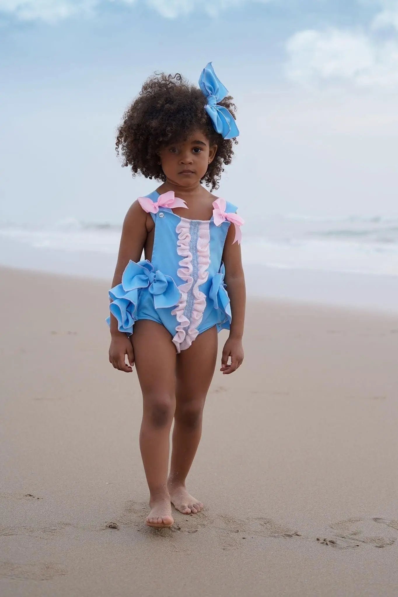 SS25 Ela Confeccion Luna Romper & Hair Bow Ela Confeccion