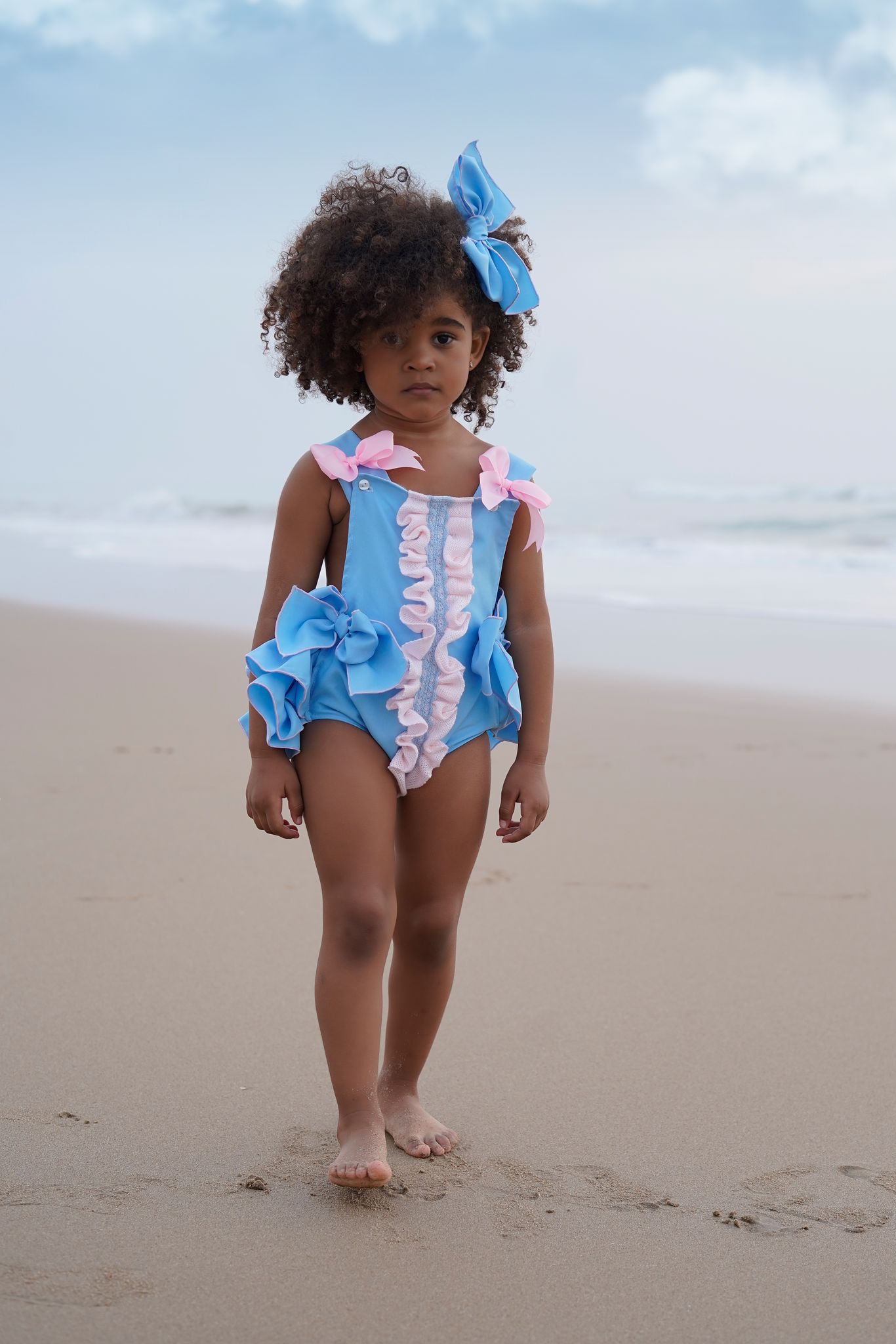 SS25 Ela Confeccion Luna Romper & Hair Bow Ela Confeccion