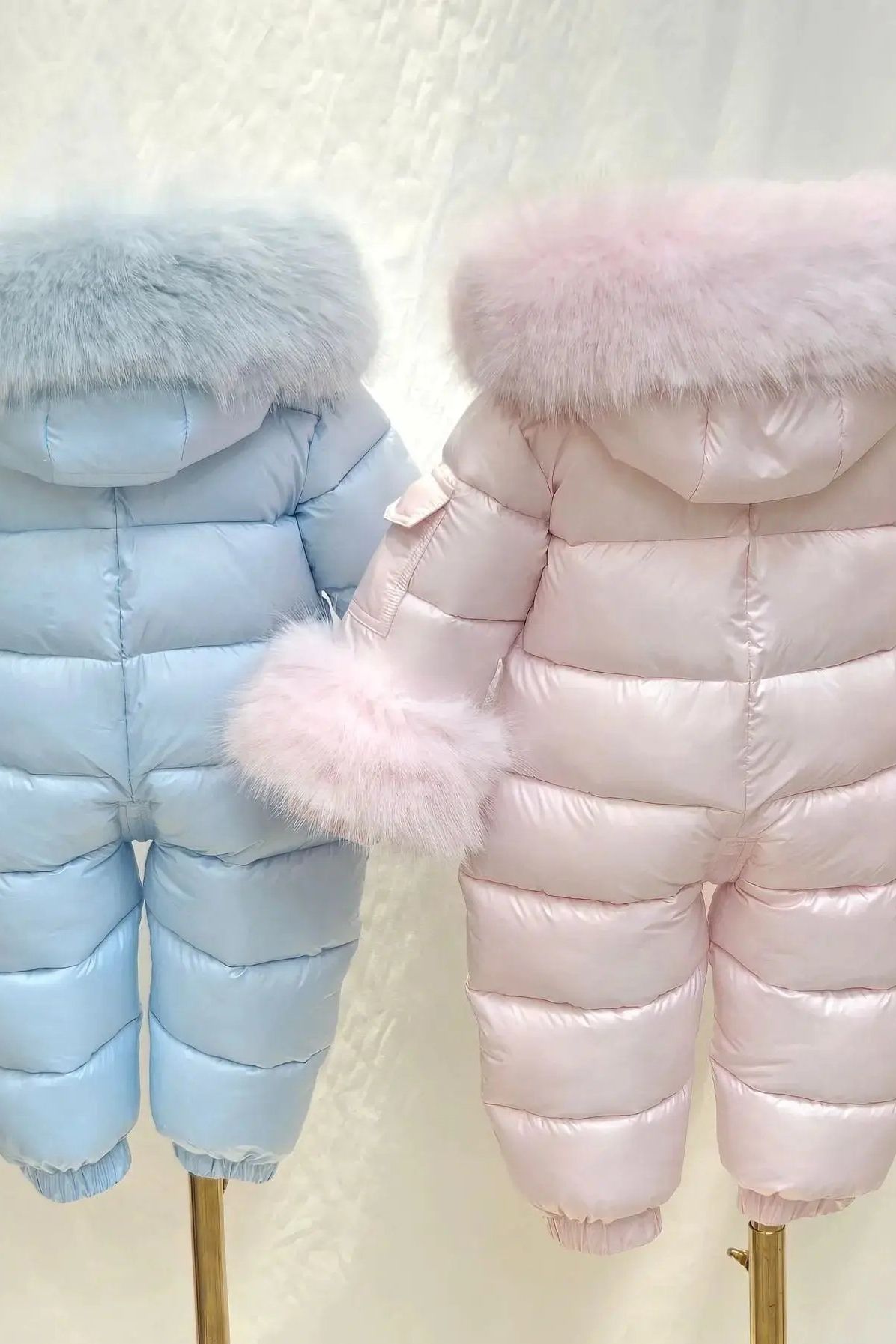 Baby Blue Detachable Fur Snowsuit Dainty Delilah